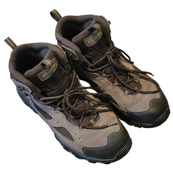 Columbia Coretek Men\'s Waterproof Hiking Boots Brown Suede and Mesh Size 12 EUC main image 5